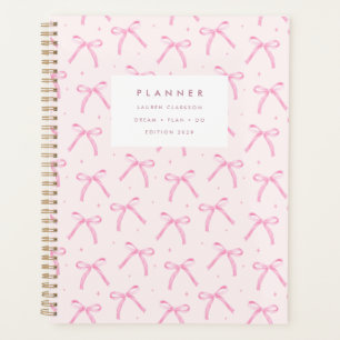 Coquette Pink Bow Modern Planner