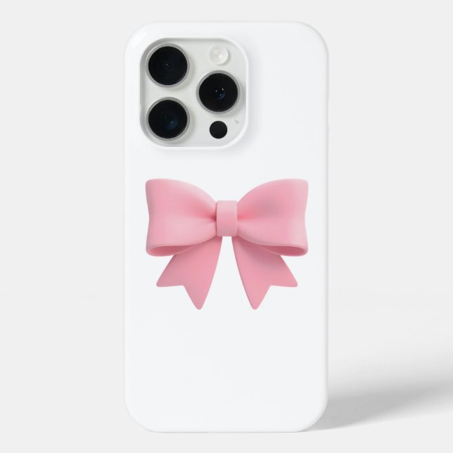 Coquette pink bow phone case aesthetic | soft girl (Back)