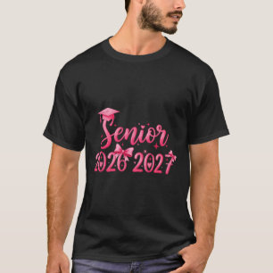 Coquette Pink Bow Senior 2026 2027 Graduation _1 T-Shirt