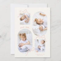 coquette pink bows collage 4 photo Girl baby