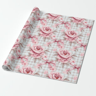 Coquette Pink Floral Wrapping Paper