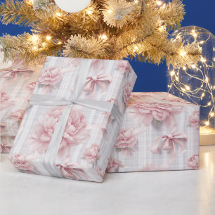 Coquette Pink Floral Wrapping Paper