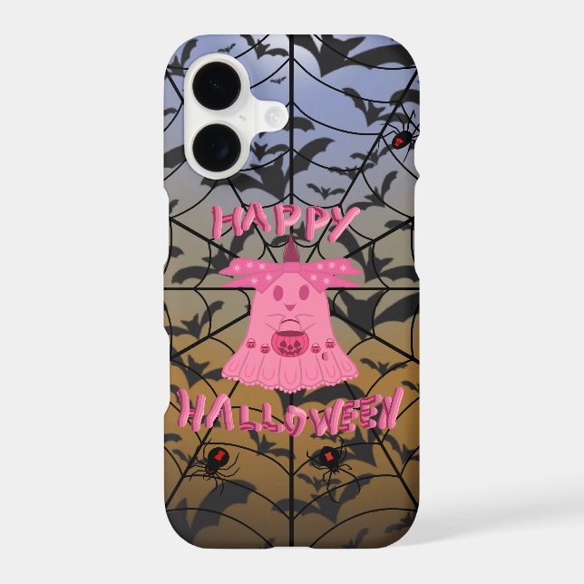 Coquette Pink Ghost Happy Halloween Digital Art (Back)