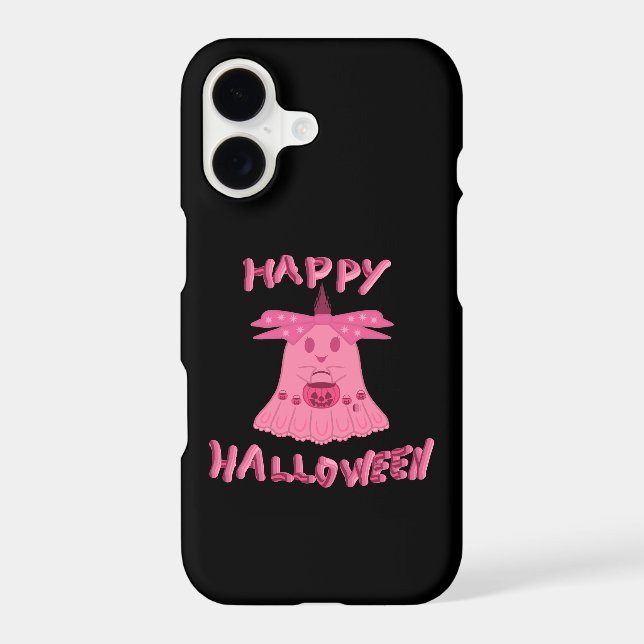 Coquette Pink Ghost Happy Halloween Digital Art (Back)