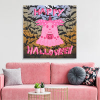 Coquette Pink Ghost Happy Halloween Digital Art