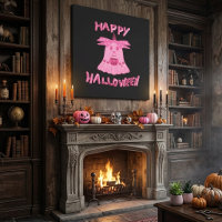 Coquette Pink Ghost Happy Halloween Digital Art