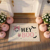Coquette Pink Hey Boo Ghost Halloween