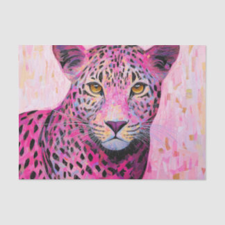  Coquette Pink Leopard Mosaic Style EN4L Decoupage Tissue Paper