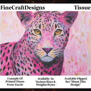 Coquette Pink Leopard Mosaic Style EN4L Decoupage Tissue Paper