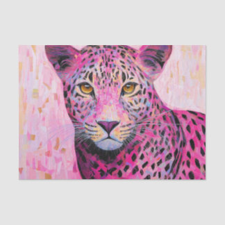  Coquette Pink Leopard Mosaic Style EN4R Decoupage Tissue Paper