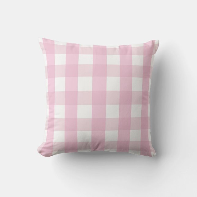 Coquette Pink Plaid Cushion (Front)