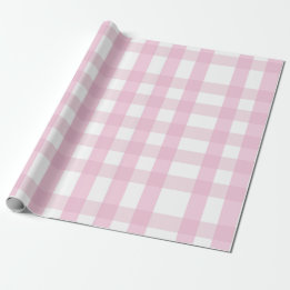 Coquette Pink Plaid Wrapping Paper