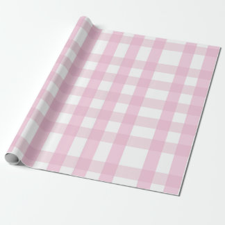 Coquette Pink Plaid Wrapping Paper