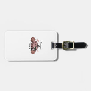 Coquette Pink Pumpkin Cat Classic T-Shirt Luggage Tag