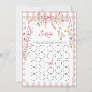 Coquette Pink Silly Goose Baby Shower Bingo Game