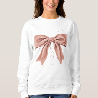 Coquette Pink Velvet Bow Aesthetic Sweatshirt
