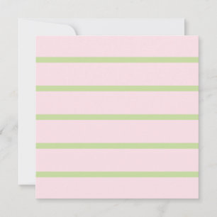 Coquette Preppy Chic Pastel Green And Pink Stripes Card