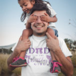Coquette Purple Bows Dad of the Birthday Girl T-Shirt<br><div class="desc">Cute bow theme t shirt for your child's birthday party. Illustration of hand drawn purple ribbons. The text says "dad of the birthday girl."</div>