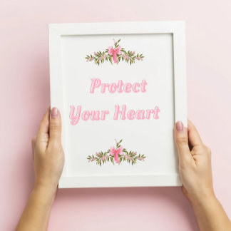 Coquette Quote Wall Art -  Light Pink Bow Floral