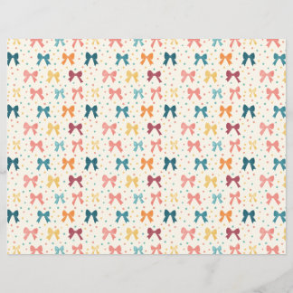 Coquette Ribbon Pattern Polka Dots Scrapbook Paper