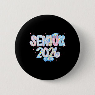 Coquette Senior-cl Of 2026 Preppy Graduation Gradu 6 Cm Round Badge