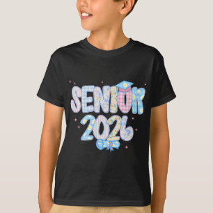 Coquette Senior-cl Of 2026 Preppy Graduation Gradu T-Shirt