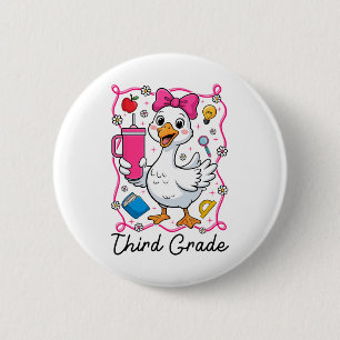 Coquette Silly Goose 3rd Grade Kid Girl 1st Day Of 6 Cm Round Badge