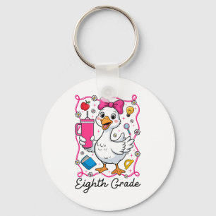Coquette Silly Goose 8th Grade Kid Girl 1st Day Of Key Ring