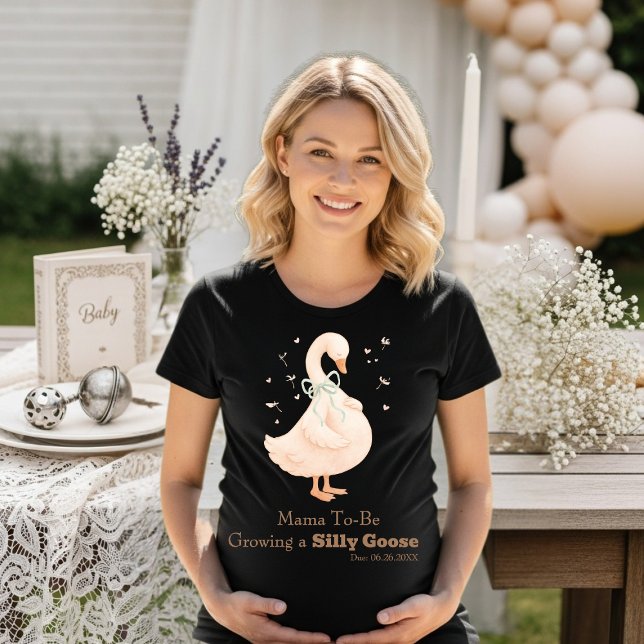 Coquette Silly Goose Green Mommy-to-Be, Pregnancy  T-Shirt (Coquette Silly Goose Green Mommy-to-Be, Pregnancy T-Shirt)