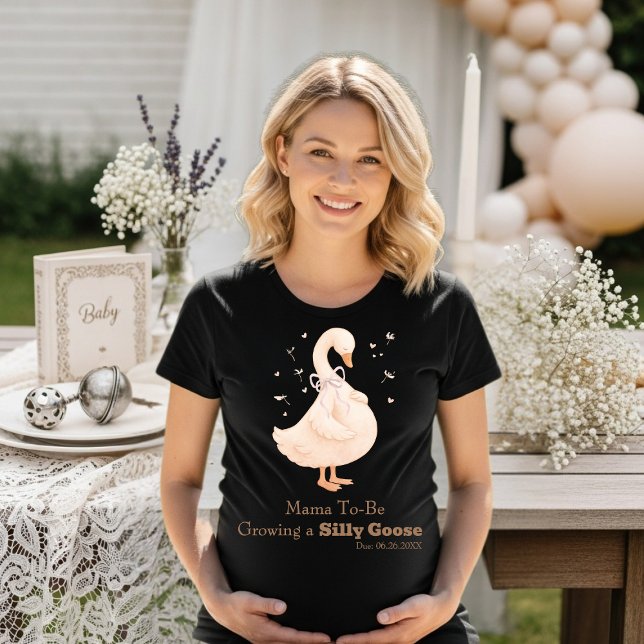 Coquette Silly Goose Pink Mommy-to-Be, Pregnancy  T-Shirt (Coquette Silly Goose Pink Mommy-to-Be, Pregnancy T-Shirt)