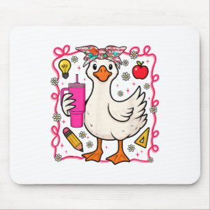 Coquette Silly Goose Teacher Back To School Preppy Mouse Pad