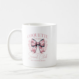 Coquette Social Club Mug – Pink Floral Bow Aesthet