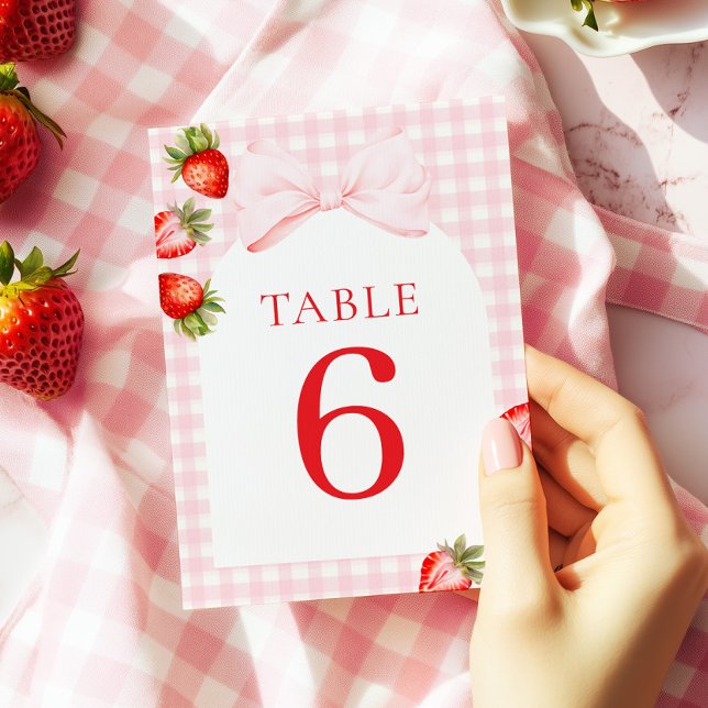 Coquette Strawberry Table Numbers (Creator Uploaded)