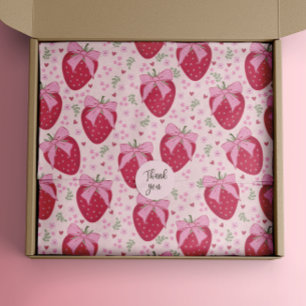 Coquette Strawberry Valentine Tissue Paper