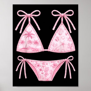 Coquette Summer Bikini Preppy Swimsuit Women Poster
