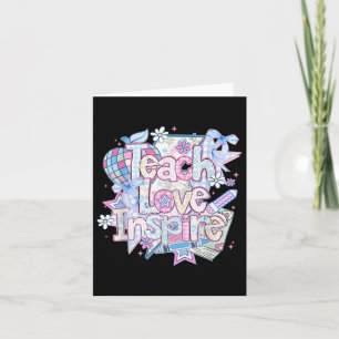 Coquette Teach Love Inspire Girly Back To School B Card