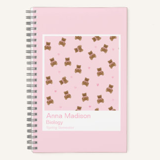 Coquette Teddy Bear Notebook