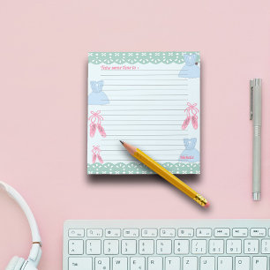 Coquette theme Ballet Personalise Notepad