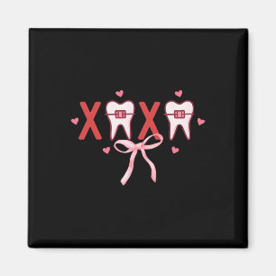 Coquette Tooth Xoxo Dentist Hygienist Dental Squad Magnet