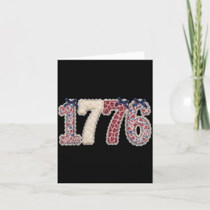 Coquette USA 1776 250 Floral Fourth of July Card