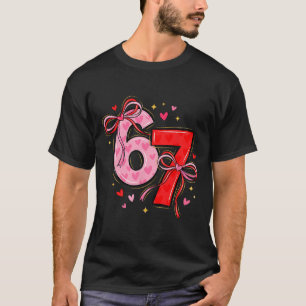 Coquette Valentine 67 Six Seven Heart Bow Valentin T-Shirt
