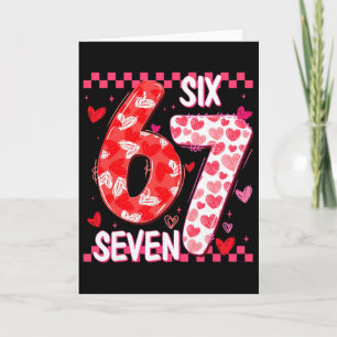 Coquette Valentine 67 Six Seven Preppy Heart Coupl Card