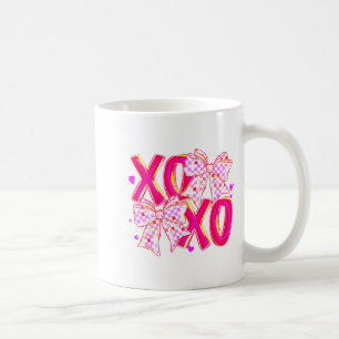 Coquette Valentine Xoxo Funny Valentine Bow Hearts Coffee Mug