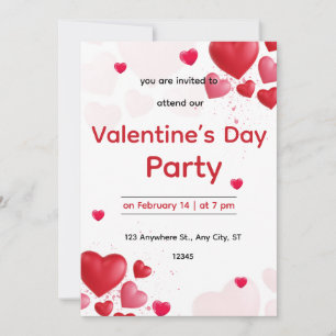 Coquette Valentine's Party Invitation (Editable)