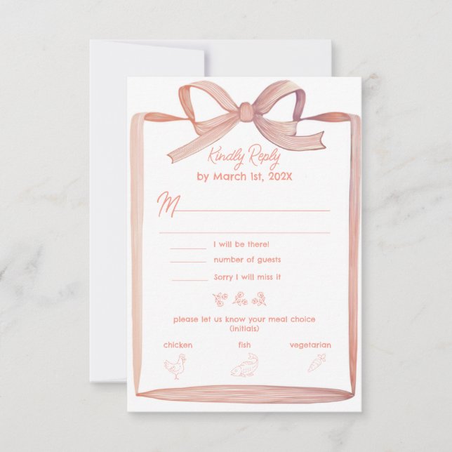 Coquette Vintage Cameo RSVP (Front)