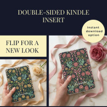Coquette Vintage Floral Kindle Insert 2-Sided card
