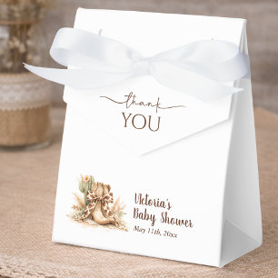 Coquette Western Chic Gender Neutral Baby Shower Favour Box