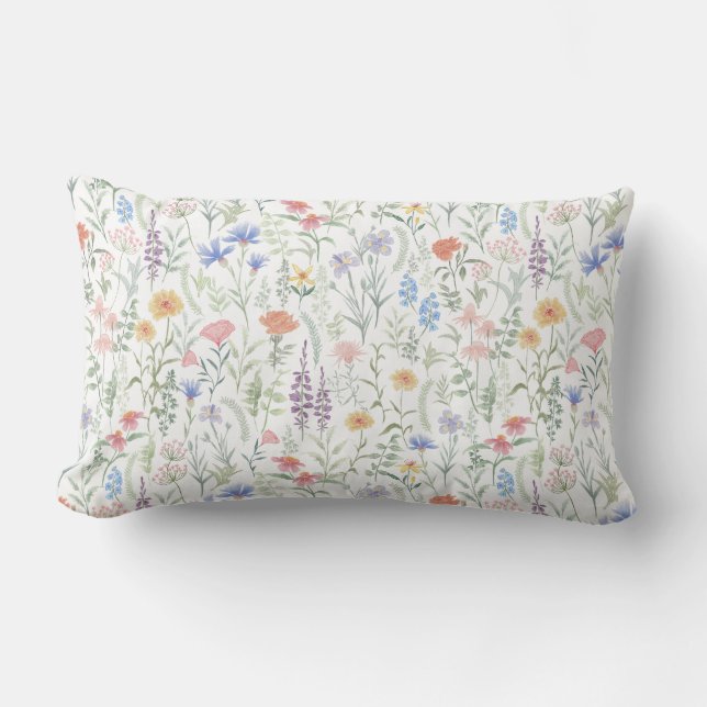 Coquette Wildflower Meadow  Lumbar Cushion (Front)