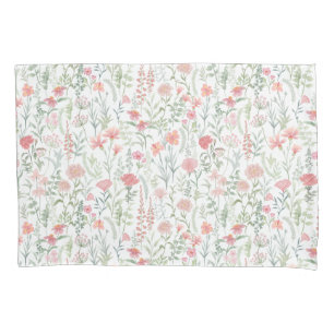 Coquette Wildflower Meadow Pink Pillowcase