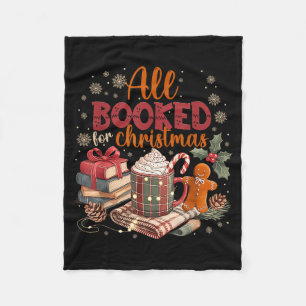 Coquette Xmas Book Lover, Santa Cocoa, All I Want Fleece Blanket